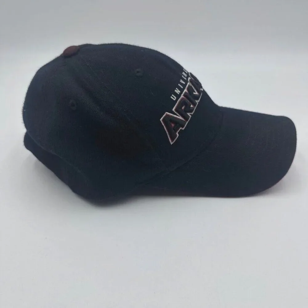 Adidas Hat University of Arkansas Strap‎ Back Script A Baseball Cap Black Red